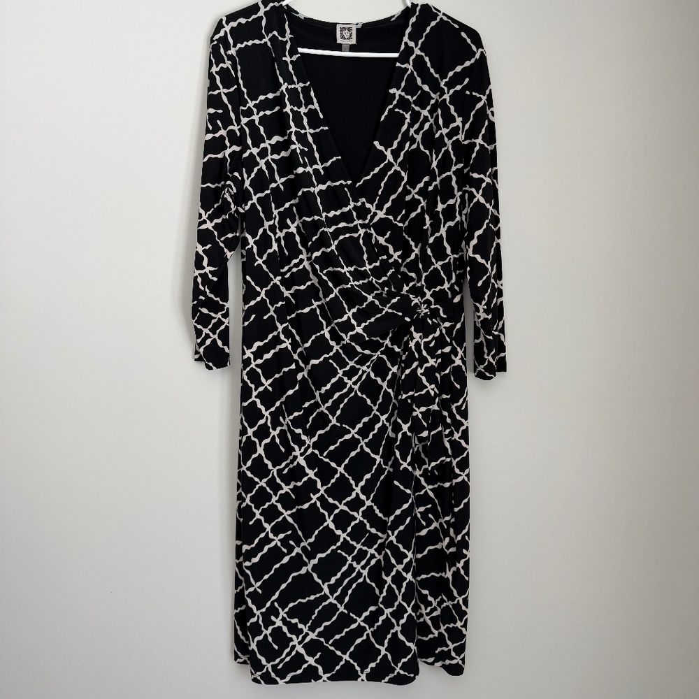 Anne Klein Geometric Wrap Dress – Size XL – Great for Work